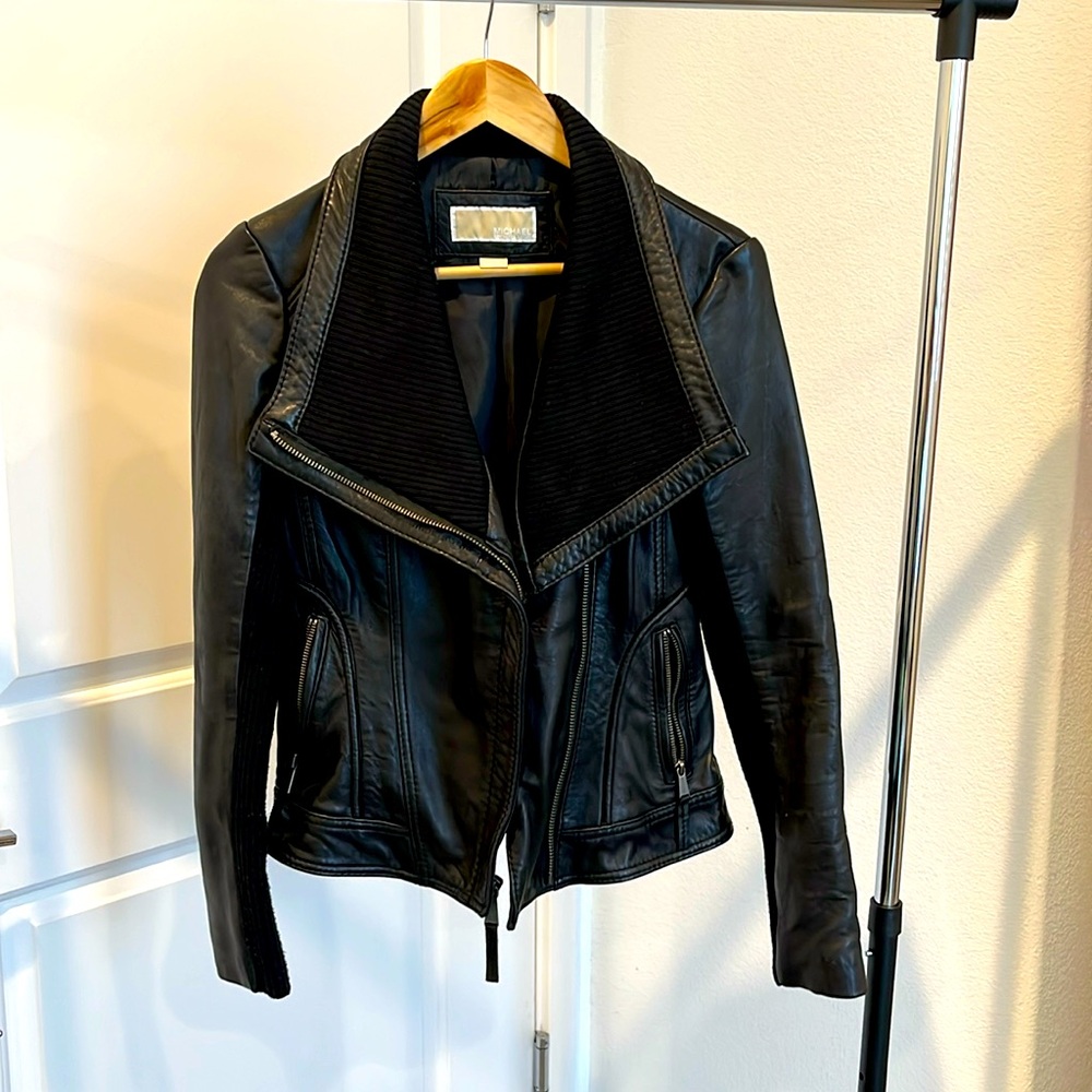 Michale Kors leather jacket can